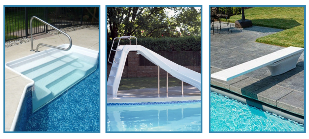 Dayton Ohio Fiberglass Swimming Pool Steps Diving Board Slide Repair Resurfacing